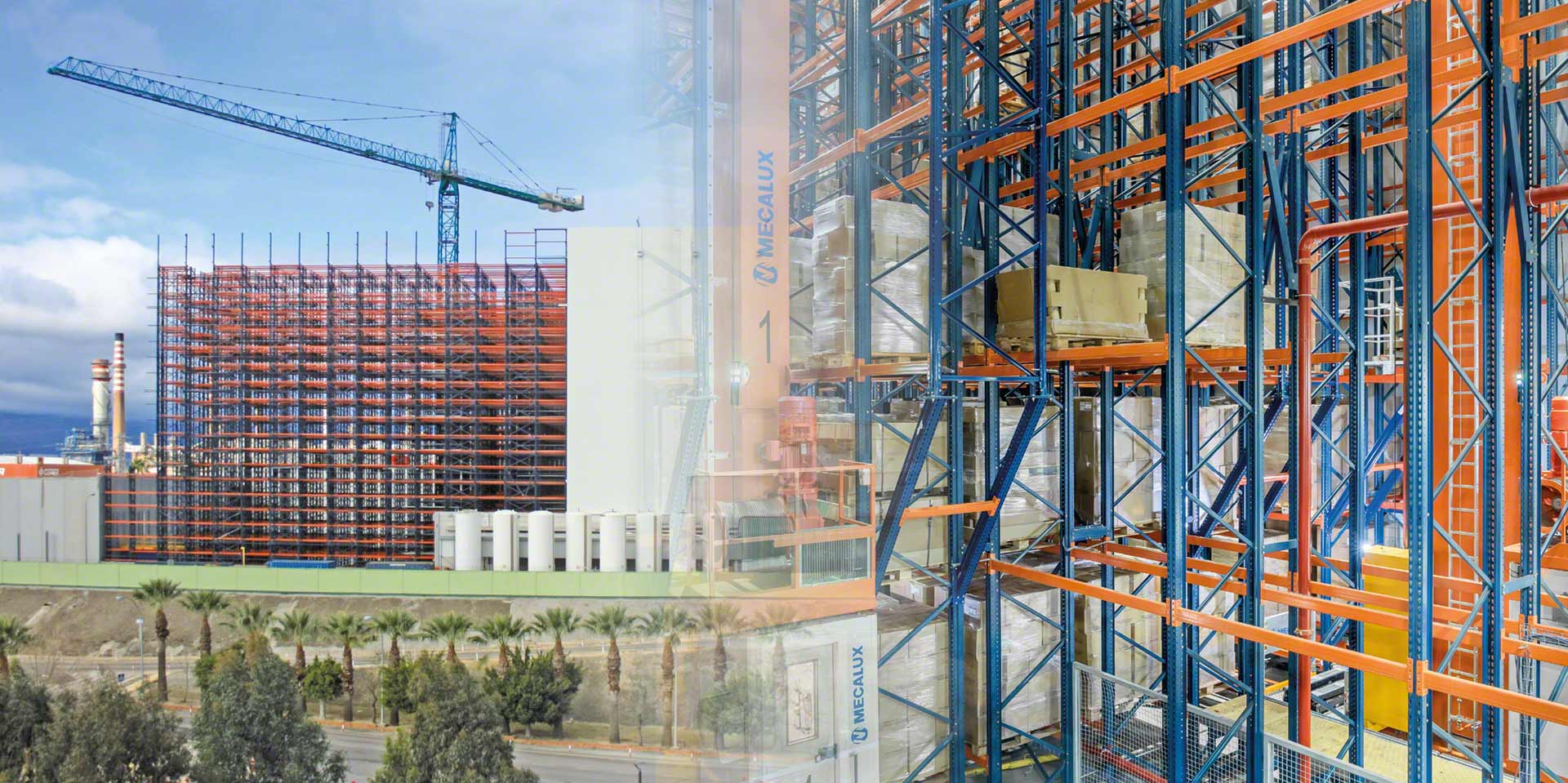 Un silo automatique est un entrepôt automatisé où les racks servent de structure au bâtiment