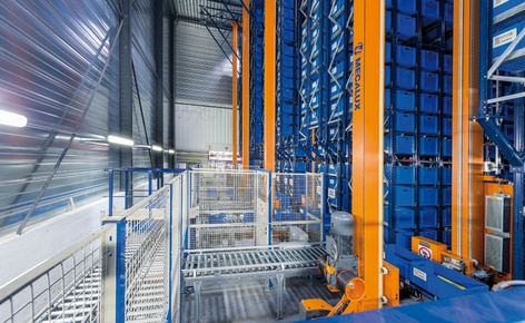 Mecalux installe un magasin miniload à Lyon d'une capacité de 15 872 caisses pour MGA Mecalux installe un magasin miniload à Lyon d'une capacité de 15 872 caisses pour MGA