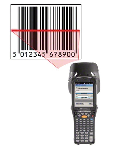 Exemple d’une étiquette sur laquelle est imprimé un code-barres EAN-13 permettant d’identifier le produit et d'établir sa traçabilité logistique.