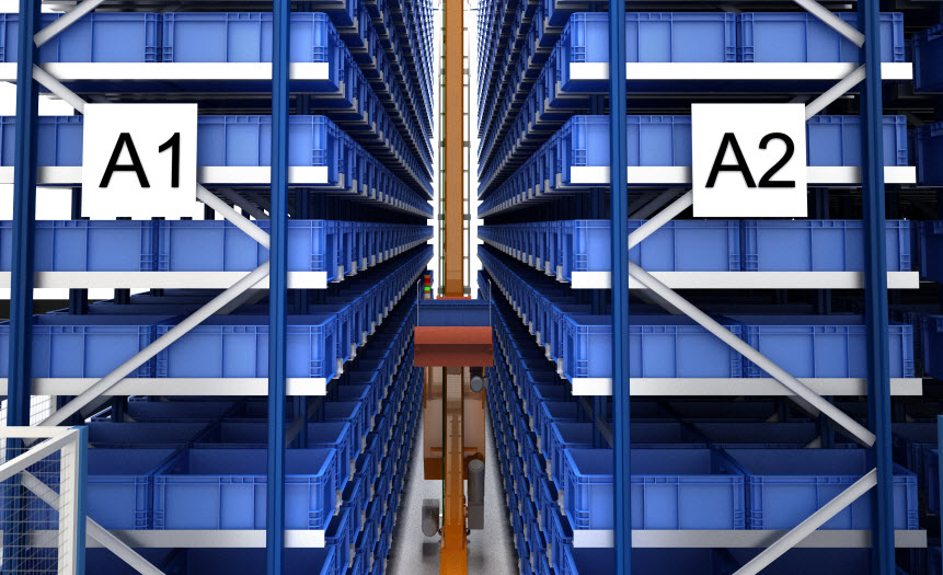 L'entrepôt automatisé de FPT avec une capacité de plus de 7 000 caisses