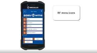 Nouveau design de l’interface Easy WMS sur les terminaux mobiles
