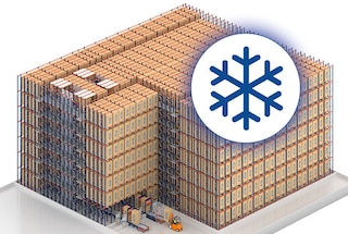 Le 4-Way Pallet Shuttle permet des économies d’énergie dans les entrepôts frigorifiques et de congélation