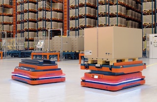 Les robots mobiles autonomes assouplissent le flux interne de palettes