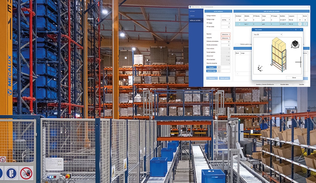 Mecalux génère une documentation technique et des plans détaillés en 2D et 3D