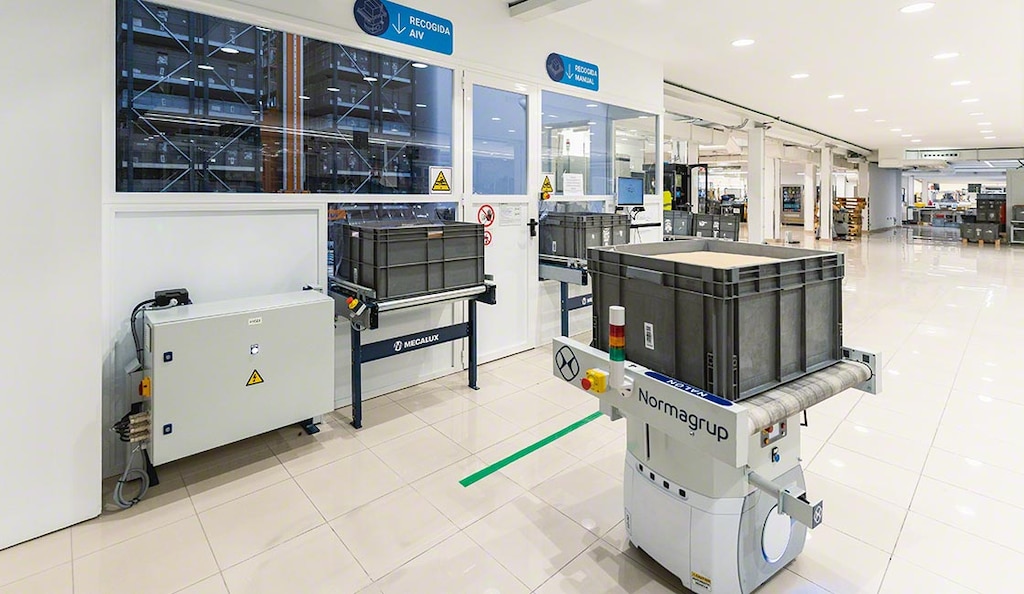 Les AMR de l’entrepôt de Normagrup assurent une circulation souple et sûre des marchandises