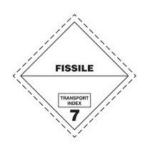 Étiquette matières dangereuses classe 7 : matière fissile
