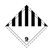 Étiquette matières dangereuses classe 9 : substances présentant divers risques