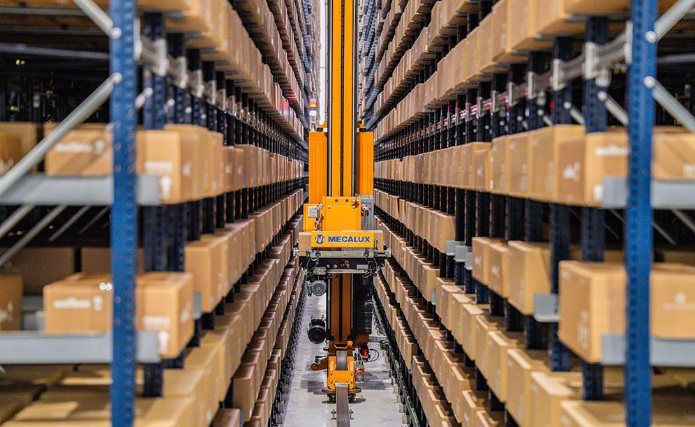 Magasin automatique pour bacs dans le site de Wallbox