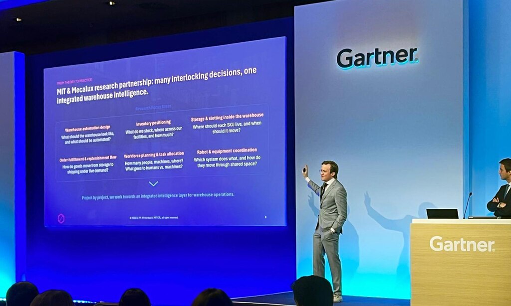 Matthias Winkenbach, directeur du MIT Intelligent Logistics Systems Lab, lors du Gartner Supply Chain Symposium/Xpo 2026 à Barcelone