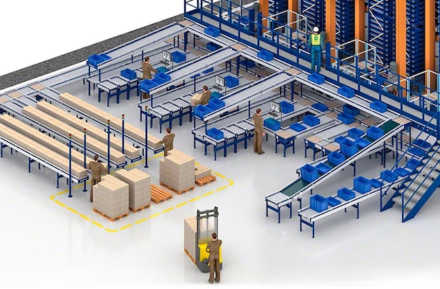 Les convoyeurs pour cartons et bacs assurent un flux continu de marchandises Les convoyeurs pour cartons et bacs assurent un flux continu de marchandises