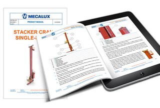Les manuels de l’utilisateur et produit facilitent l’utilisation des systèmes de Mecalux