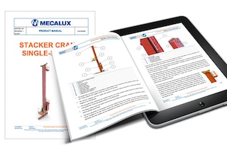 Les manuels de l’utilisateur et produit facilitent l’utilisation des systèmes de Mecalux