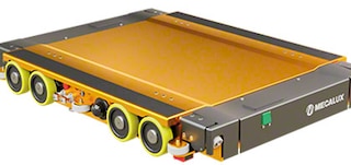 La plateforme de levage permet de transporter la palette à l’intérieur des canaux