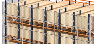 Le grillage antichute évite la chute de charge