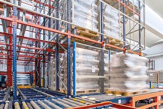 Pallet Shuttle automatique dans un buffer temporaire