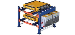 Le poste de recharge sert à stocker et à recharger les navettes Le poste de recharge sert à stocker et à recharger les navettes