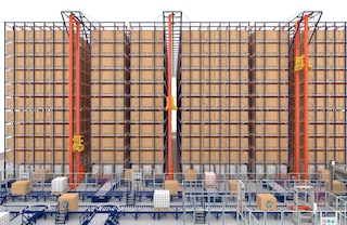 Le Pallet Shuttle automatique est adapté aux entrepôts de grande hauteur