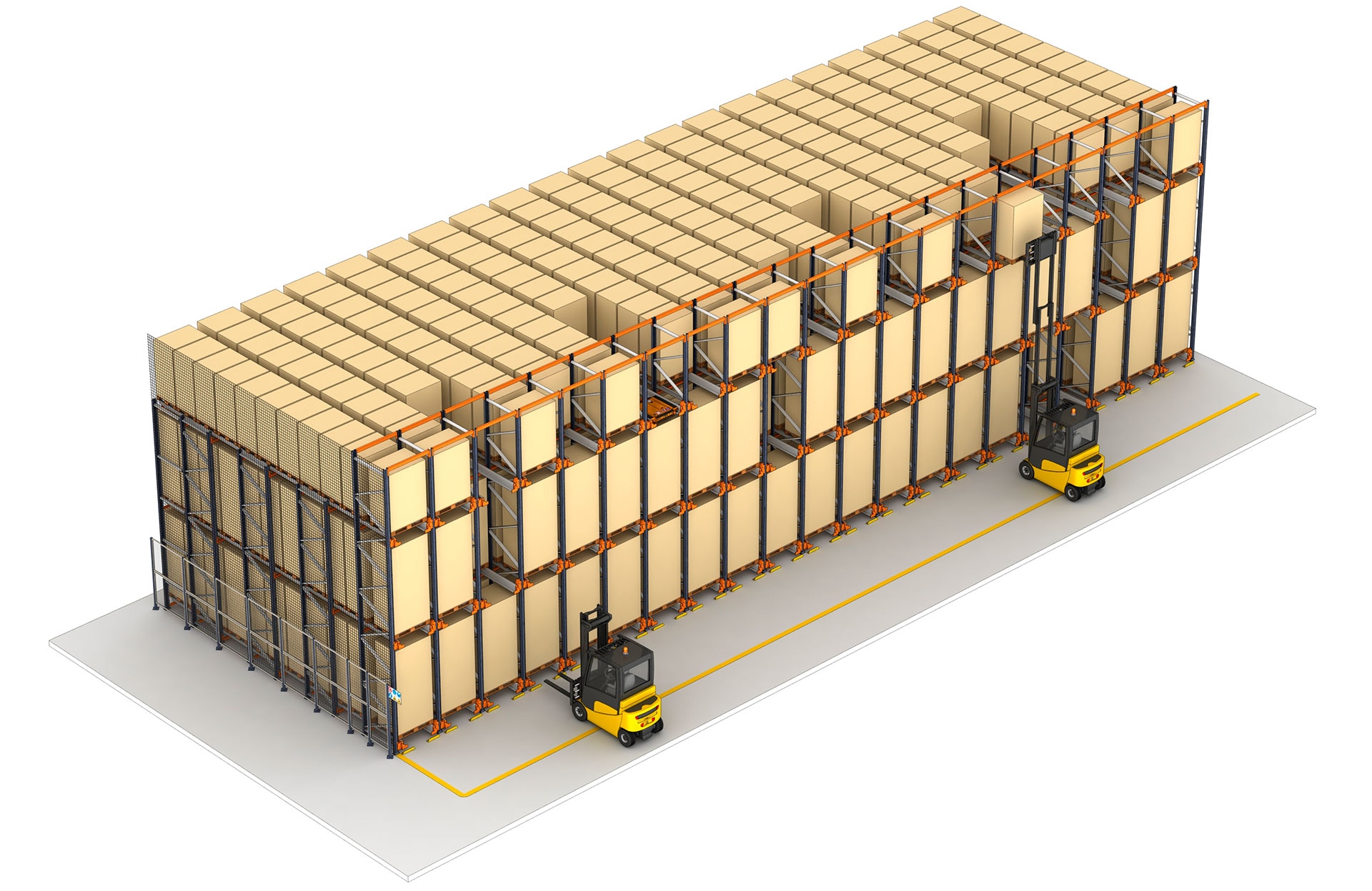 Avec le Pallet Shuttle, il est possible de travailler sur différents canaux simultanément