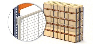 Grillage antichute pour rayonnages à palettes