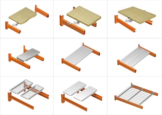 Le rack à palettes peut être équipé d’une large gamme d’étagères