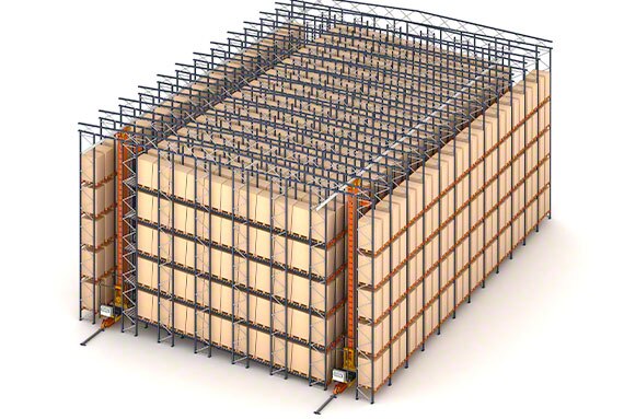 Le rack dynamique peut supporter la structure du bâtiment pour les entrepôts autoportants