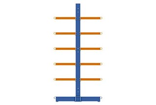 Le rack cantilever double offre deux fois plus de capacité de stockage que le rack simple Le rack cantilever double offre deux fois plus de capacité de stockage que le rack simple