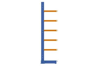 Le rack cantilever simple offre un accès d’un seul côté Le rack cantilever simple offre un accès d’un seul côté