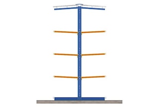 Le rack cantilever avec toiture peut être installé en extérieur