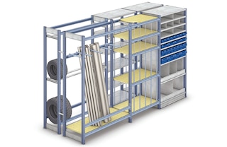 Le rack léger M3 permet de stocker des produits de toutes tailles et de toutes formes Le rack léger M3 permet de stocker des produits de toutes tailles et de toutes formes