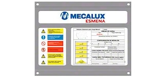La plaque de charge affiche les caractéristiques techniques du rayonnage M7