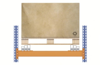 La configuration à chariots prévoit que les palettes reposent sur ceux-ci, à l’exception de la dernière, qui repose sur les rails