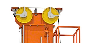 Le châssis supérieur garantit la stabilité du transtockeur Le châssis supérieur garantit la stabilité du transtockeur