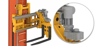 Moteur d’extraction d’un transtockeur tridirectionnel automatique